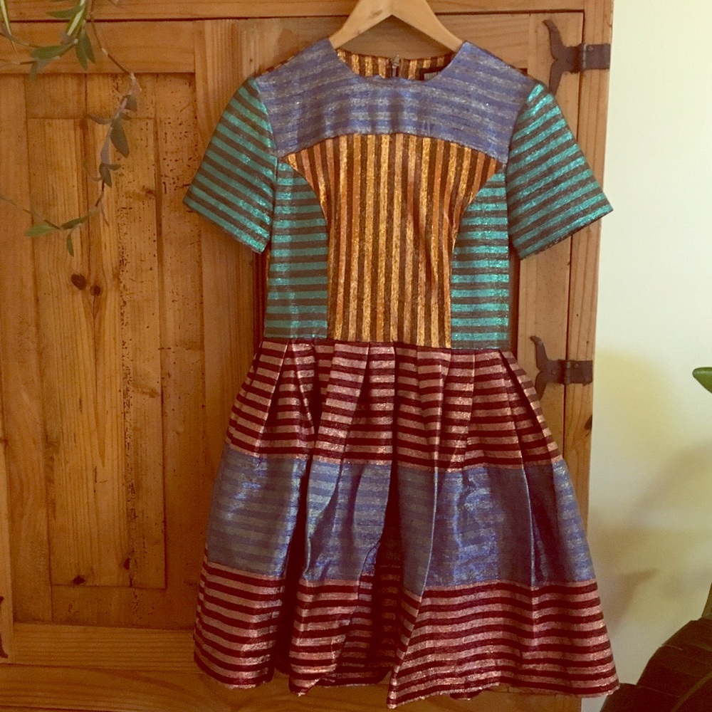 House of holland short metallic cocktail dress